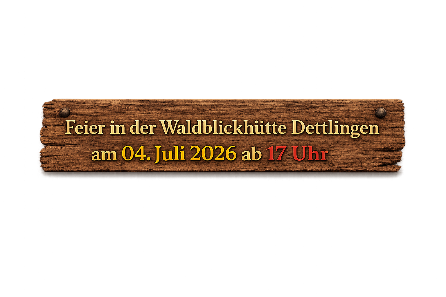 Feier in der Waldblickhütte